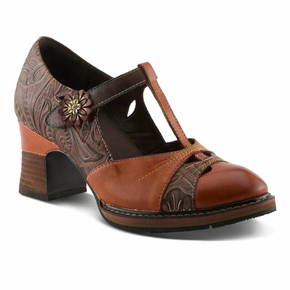 NEW SPRING STEP SHOES women's sweetnora leather heel in camel